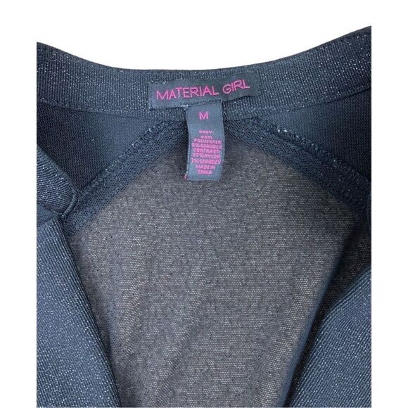 Material girl black sparkly blazer with sheer sleeves and back - Picture 4 of 5